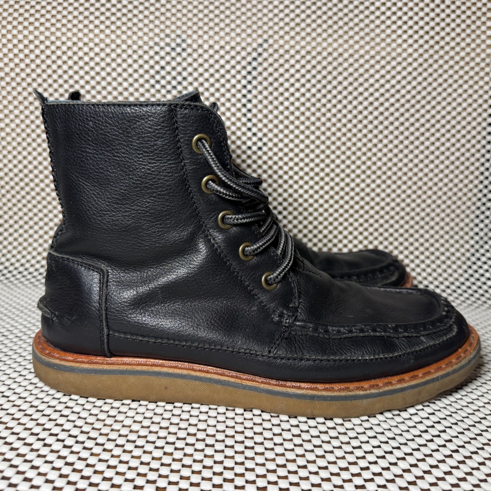 Toms Black Lace Up Boots